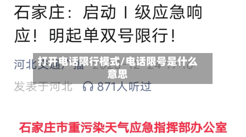 打开电话限行模式/电话限号是什么意思