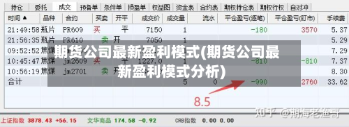 期货公司最新盈利模式(期货公司最新盈利模式分析)