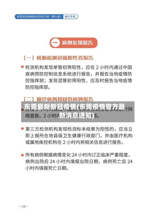东莞最新新冠疫情(东莞疫情官方最新消息通知)