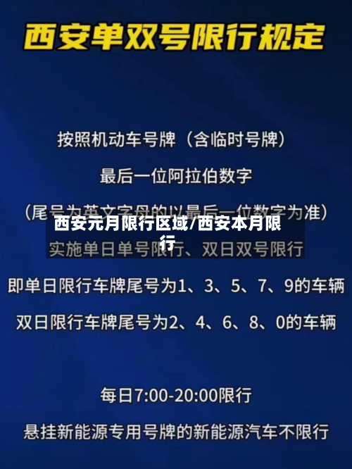 西安元月限行区域/西安本月限行