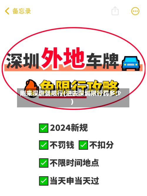 刚来深圳就限行(进去深圳限行罚多少)-第2张图片