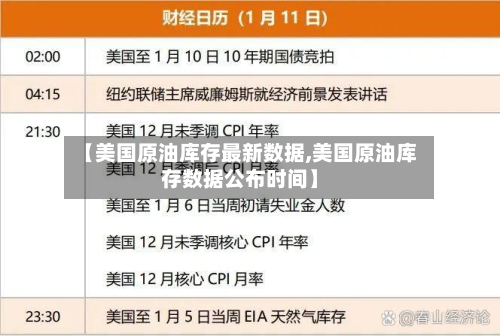 【美国原油库存最新数据,美国原油库存数据公布时间】