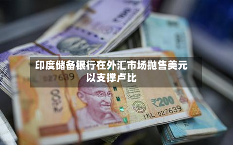 印度储备银行在外汇市场抛售美元以支撑卢比